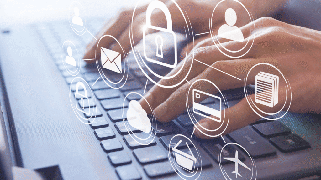 Computer mit Icons